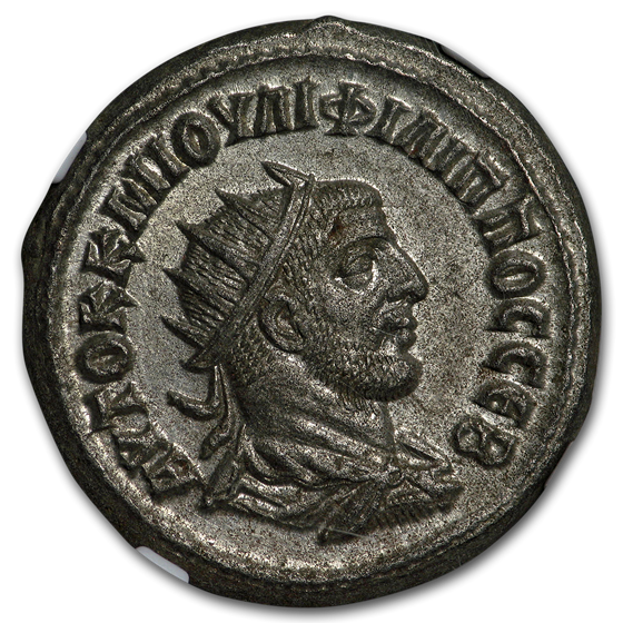 Roman Empire Tetradrachm Emp. Phillip I (244-49 AD) Ch AU NGC Roman Empire Tetradrachm Emp. Phillip I (244-49 AD) Ch AU NGC